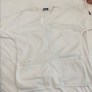 Cherokee white scrub shirt